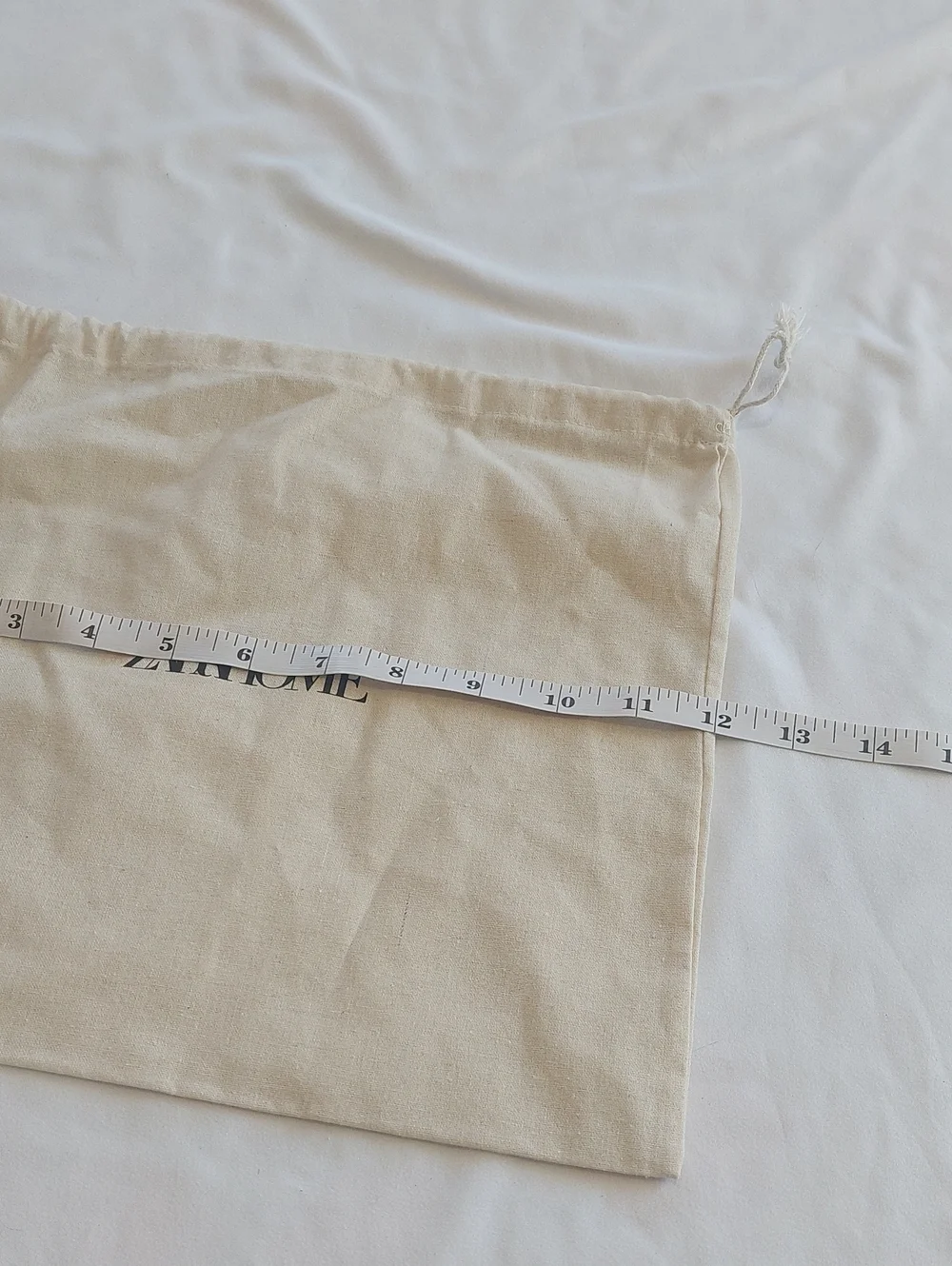 Zara Home Canvas Drawstring Dust Bag - Natural